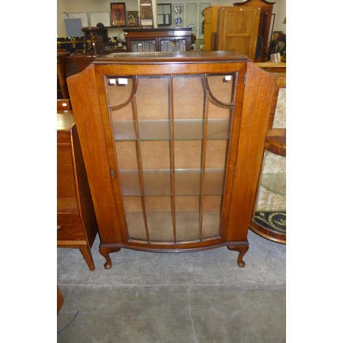 118 - A walnut display cabinet