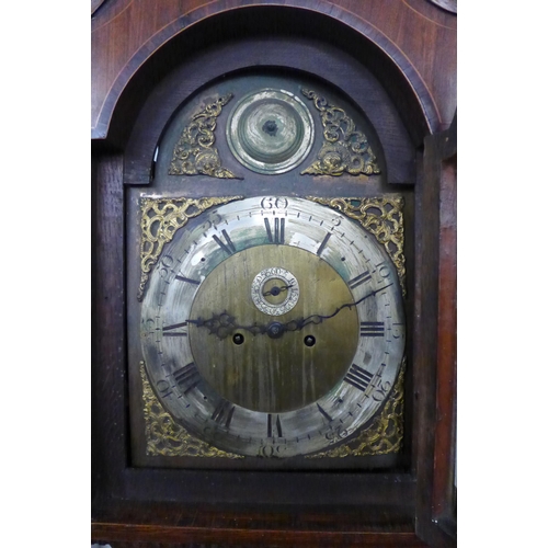 135 - A George III inlaid oak 8-day longcase clock