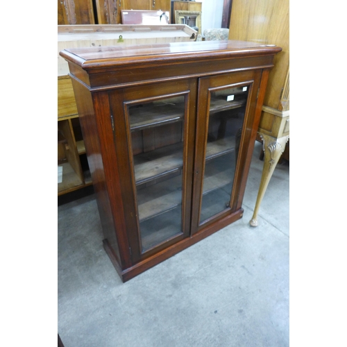 186 - A Victorian mahogany two door bookcase