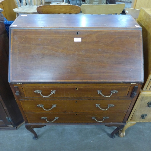 235 - An Edward VII inlaid mahogany bureau