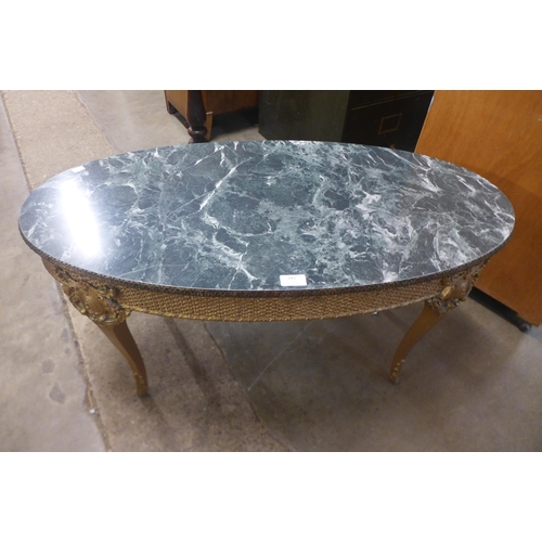 243 - A French style gilt and faux onyx coffee table