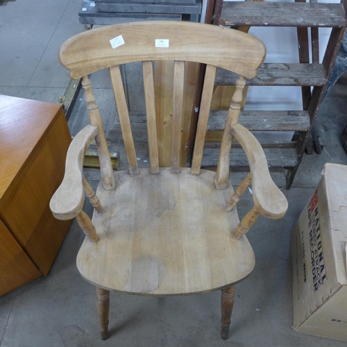 248 - A beech farmhouse kitchen chair