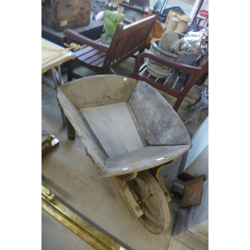 307 - A wooden wheelbarrow