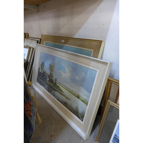 341 - Two mid 20th Century continental landscapes, oil on canvas, framed