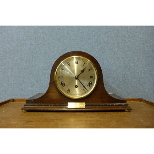 355 - An oak Westminster chime mantel clock