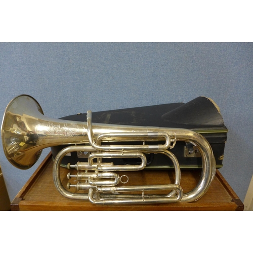 408 - A euphonium, cased