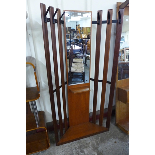 56 - A teak hallstand