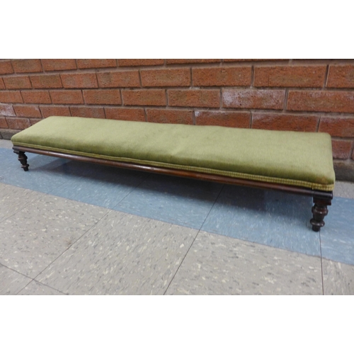 8 - A Victorian mahogany and upholstered footstool