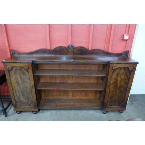 9 - A Regency mahogany breakfront open bookcase