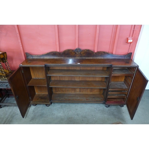 9 - A Regency mahogany breakfront open bookcase