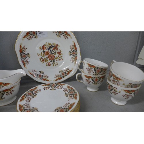 1169 - A Colclough six setting tea set, pattern number 8525