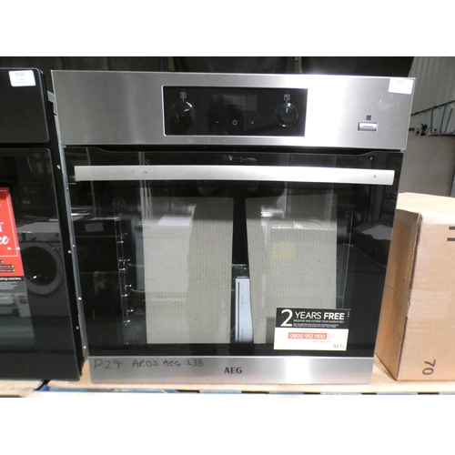 3109 - AEG Multifunction Oven (H594xW595xD567) model no BES355010M, original RRP £340.83 inc. VAT * This lo... 