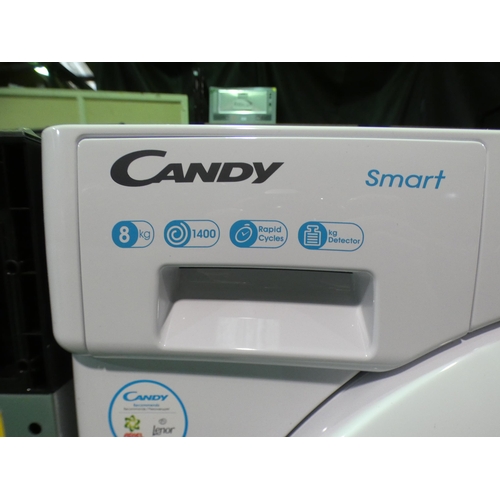 3128 - Candy Smart Integrated Washing Machine (8kg) (H820xW600xD525) model no CBW48D1E, original RRP £340.8... 