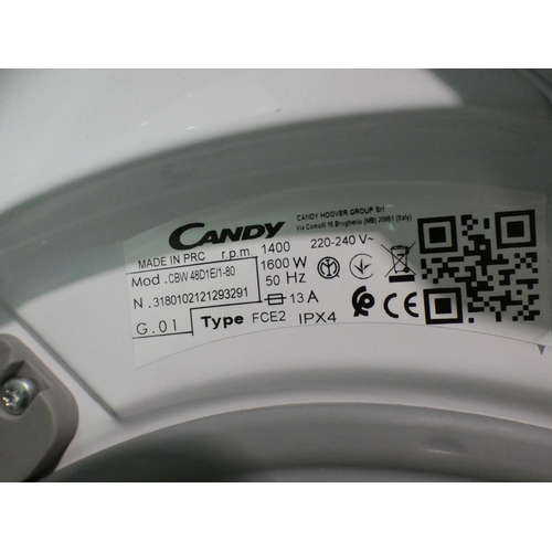 3128 - Candy Smart Integrated Washing Machine (8kg) (H820xW600xD525) model no CBW48D1E, original RRP £340.8... 