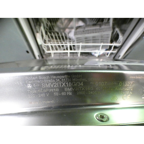 3133 - Bosch Fully Integrated Dishwasher (H815xW598xD550) model no SMV2ITX18G, original RRP £515.83 inc. VA... 