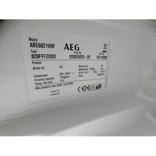 3136 - AEG Under Counter Freezer (Frost Free) ( H815xW596xD550) model no ABE6821VNF, original RRP £424.17 i... 