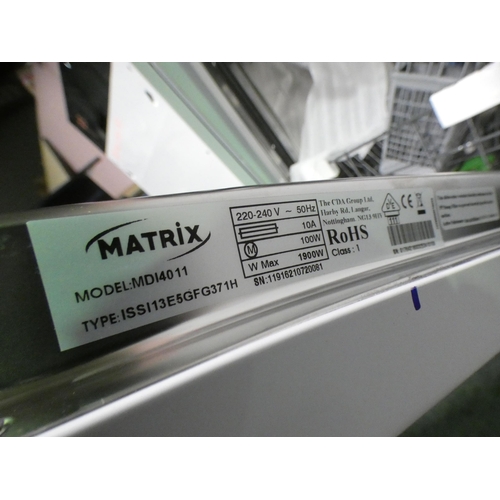 3143 - Matrix Fully Integrated Slimline Dishwasher (H820xW448xD550) - model no. MDI4011 - original RRP £268... 