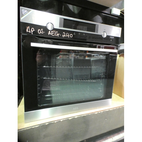 3149 - AEG Single Pyrolytic Oven with SteamBake ( H594xW595xD567) model no BPK556220M, original RRP £657.50... 