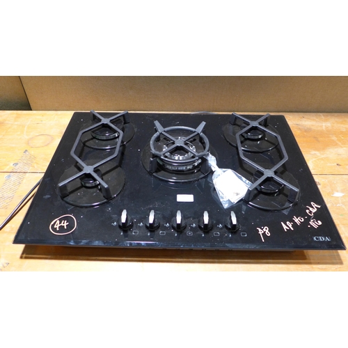 3011 - CDA Gas-on-Glass 5 Burner Hob (H44xW700xD515) model no HVG720BL, original RRP £215.83 inc. VAT * Thi... 