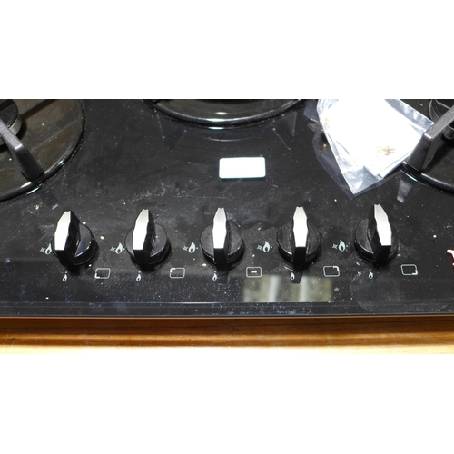 3011 - CDA Gas-on-Glass 5 Burner Hob (H44xW700xD515) model no HVG720BL, original RRP £215.83 inc. VAT * Thi... 