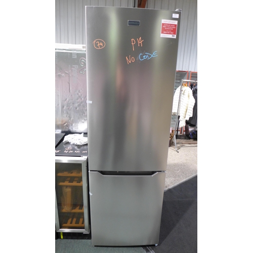 3040 - Stoves freestanding brushed stainless steel fridge freezer, Model:- NF60189 original RRP £569.00 inc... 