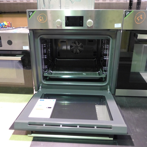 3054 - Bosch Built-in Electric Single Fan Oven - Stainless Steel ( H595xW595xD548) model no HBA13B150B, ori... 