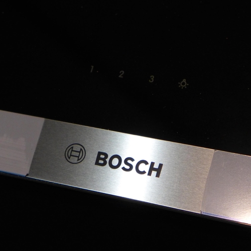 3077 - Bosch Black Glass, Angled Cooker Hood * This lot is subject to VAT