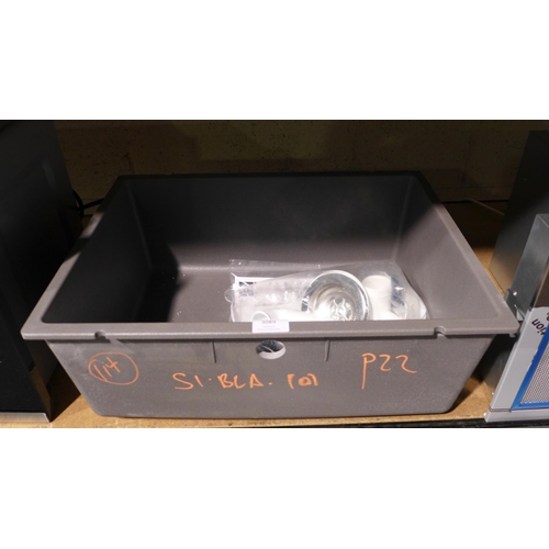 3089 - Blanco Taidan 500 1.0 Bowl Grey Composite Sink (530x410mm) model no 525795, original RRP £332.50 inc... 