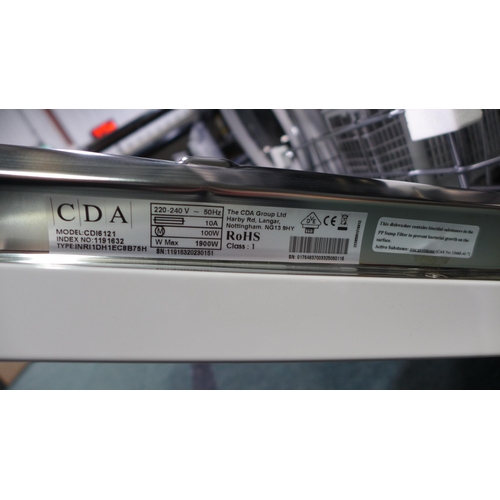 3102 - CDA Integrated Dishwasher (H820xW598xD550) model no CDI6121, original RRP £331.67 inc. VAT * This lo... 