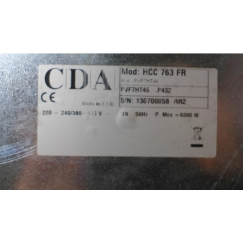 3047 - CDA 4-zone ceramic hob Model:- HCC763FR* This lot is subject to VAT