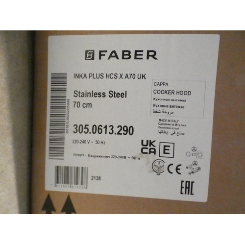 3108 - Faber Inca Plus Canopy Hood ( H338xW702xD286 ) model no 305.0613.290, original RRP £215.00 inc. VAT ... 