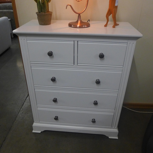 1416 - A white painted two over three chest of drawers  * This lot is subject to VAT