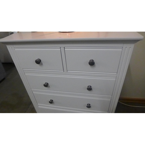 1416 - A white painted two over three chest of drawers  * This lot is subject to VAT