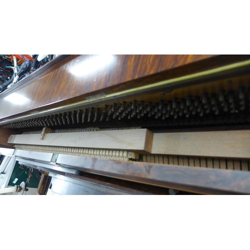 2123 - An early 20th Century burr walnut cased upright piano by Archibald Ramsden Ltd., London