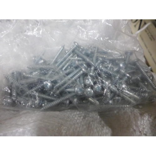 2176 - Approx. 12 threaded 10mm bar & qty. of nuts, coach bolts etc., and pond liner