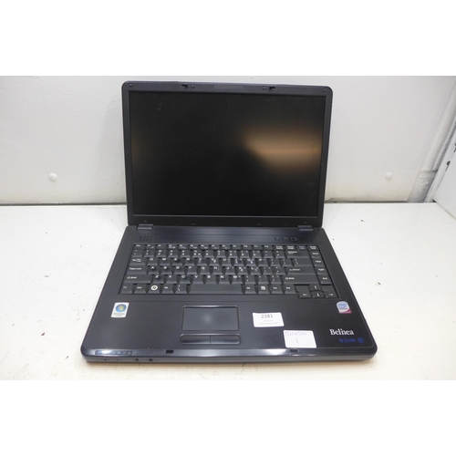 2281 - Belinea b.book2 laptop with Windows 10 installed - Intel Duo Core 1.40 GHZ 2GB ram 148gb