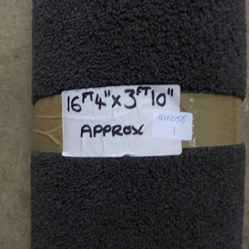 2384 - Heavy duty grey barrier mat (runner) with rubber/stipple back, approx. 16ft 4