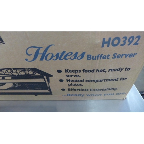 2410 - Hostess buffet server with crock pot slow cooker