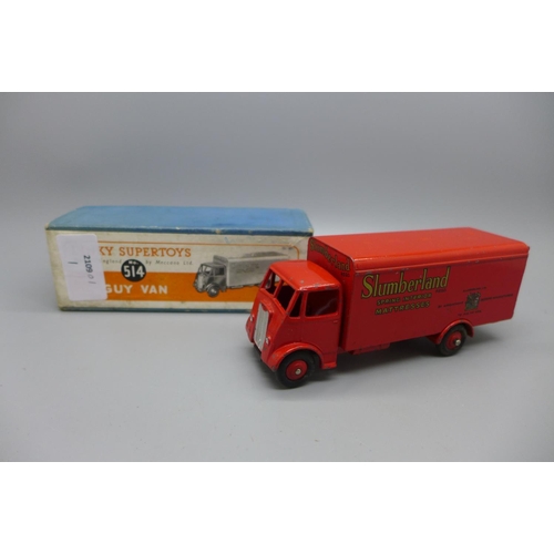 626 - A Dinky Supertoys 514 Slumberland Guy Van, boxed