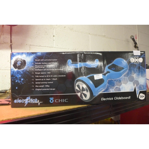 2270 - Electrick O Chic rechargeable hoverboard/glideboard - unused in unopened box (original RRP 169)