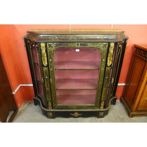 19 - A French Napoleon III Boulle work side cabinet