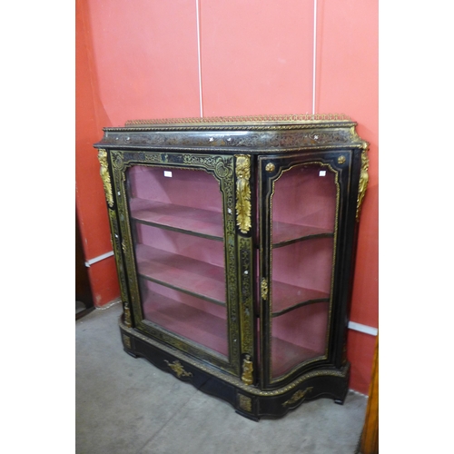 19 - A French Napoleon III Boulle work side cabinet