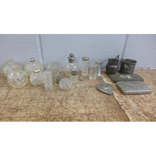 1099 - An Art Nouveau pot, perfume bottles, etc. **PLEASE NOTE THIS LOT IS NOT ELIGIBLE FOR POSTING AND PAC... 