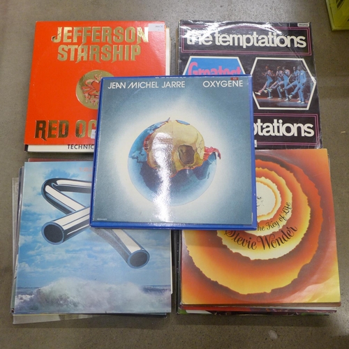 1109 - A collection of 1960's/1970's LP records, Jefferson Starship Red Octopus, Grand Funk Live Album, Sta... 