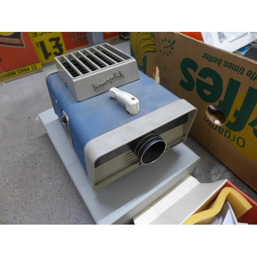 1112 - A collection of slide projectors and slides and other equipment **PLEASE NOTE THIS LOT IS NOT ELIGIB... 