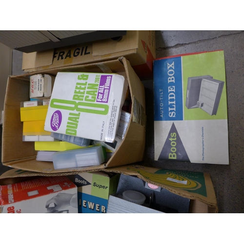 1112 - A collection of slide projectors and slides and other equipment **PLEASE NOTE THIS LOT IS NOT ELIGIB... 