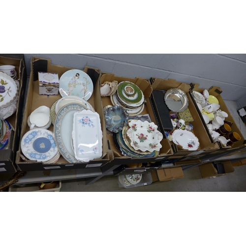 1114 - Seven boxes of decorative china, etc. **PLEASE NOTE THIS LOT IS NOT ELIGIBLE FOR POSTING AND PACKING... 