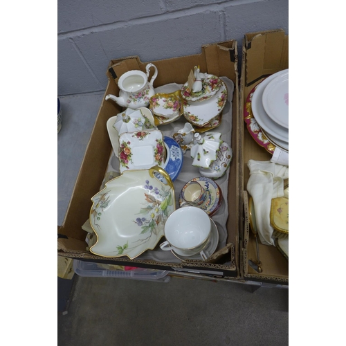 1114 - Seven boxes of decorative china, etc. **PLEASE NOTE THIS LOT IS NOT ELIGIBLE FOR POSTING AND PACKING... 