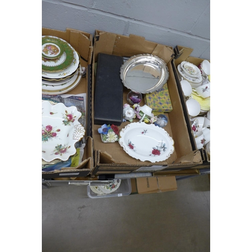 1114 - Seven boxes of decorative china, etc. **PLEASE NOTE THIS LOT IS NOT ELIGIBLE FOR POSTING AND PACKING... 