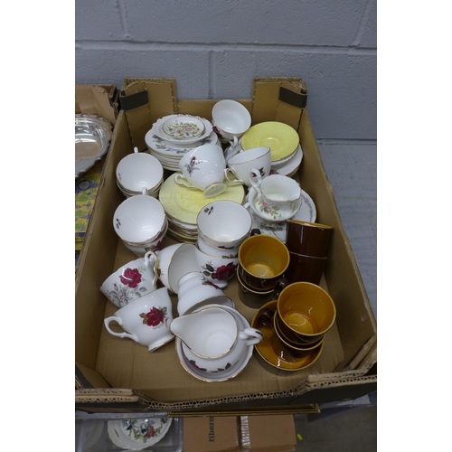 1114 - Seven boxes of decorative china, etc. **PLEASE NOTE THIS LOT IS NOT ELIGIBLE FOR POSTING AND PACKING... 